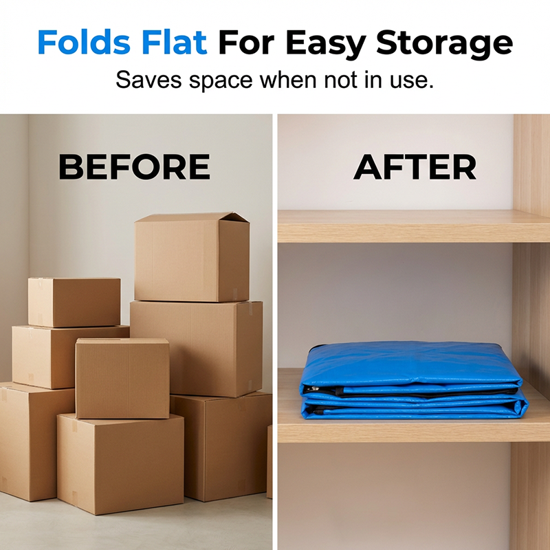 📦🧳Collapsible Storage and Moving Bag – Heavy-duty handles & zippered closure – Folds flat, perfect for moving, travel or closet organization – reusable & easy to clean 🏠