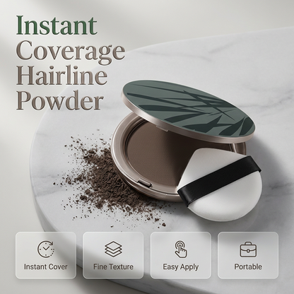 🔥Limited‑Time Offer🏆Instant Coverage Hairline Defining Powder, Fine Texture, Easy to Apply, Portable Hair Shadow Powder to Fill Thinning Hair & Receding Hairline