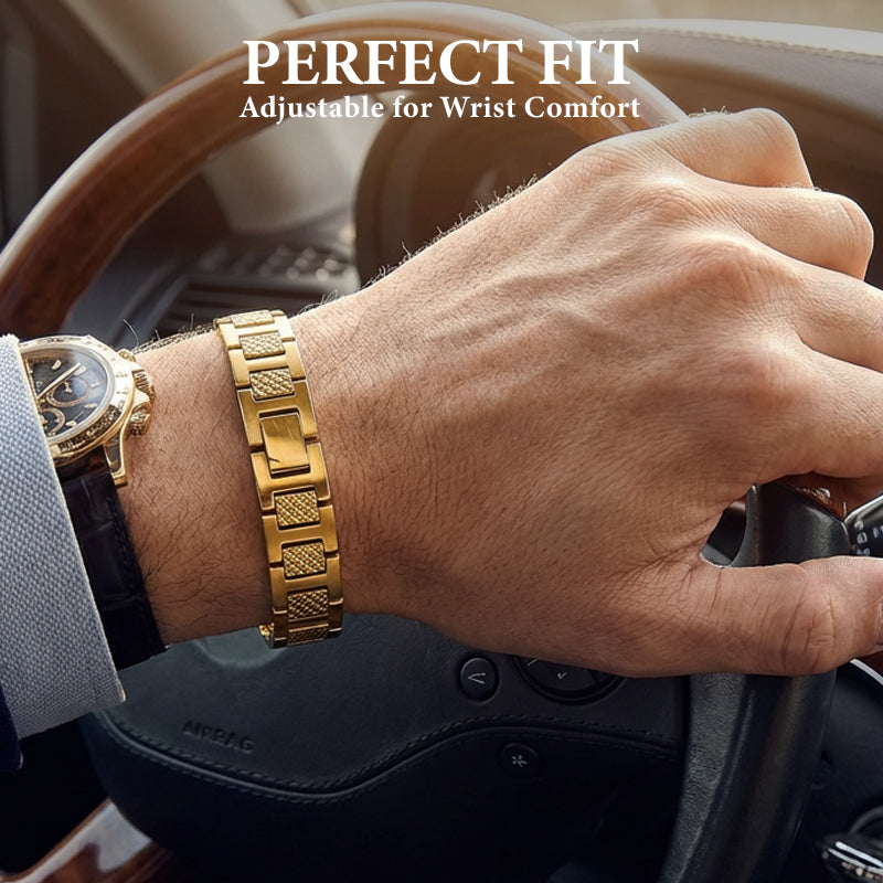 📢📢50% OFF !! ⏰Unisex Stainless Steel Textured Link Bracelet
