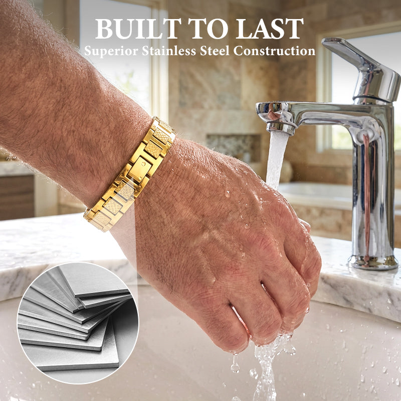 📢📢50% OFF !! ⏰Unisex Stainless Steel Textured Link Bracelet