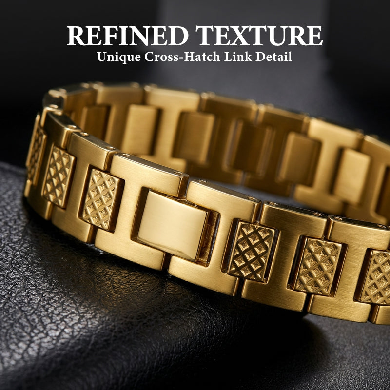 📢📢50% OFF !! ⏰Unisex Stainless Steel Textured Link Bracelet