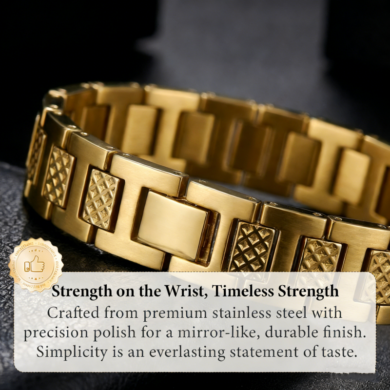 📢📢50% OFF !! ⏰Unisex Stainless Steel Textured Link Bracelet