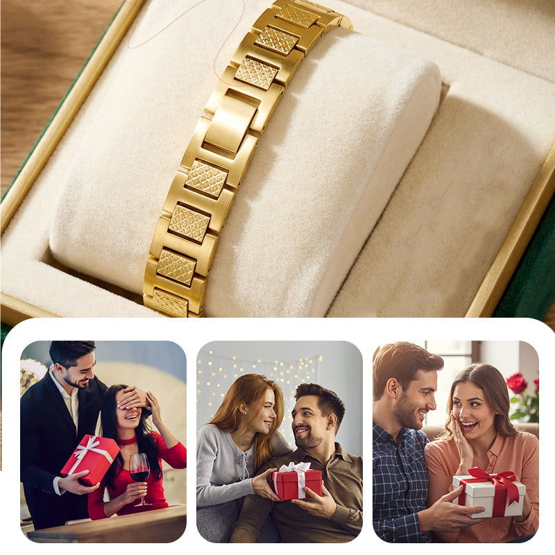 📢📢50% OFF !! ⏰Unisex Stainless Steel Textured Link Bracelet