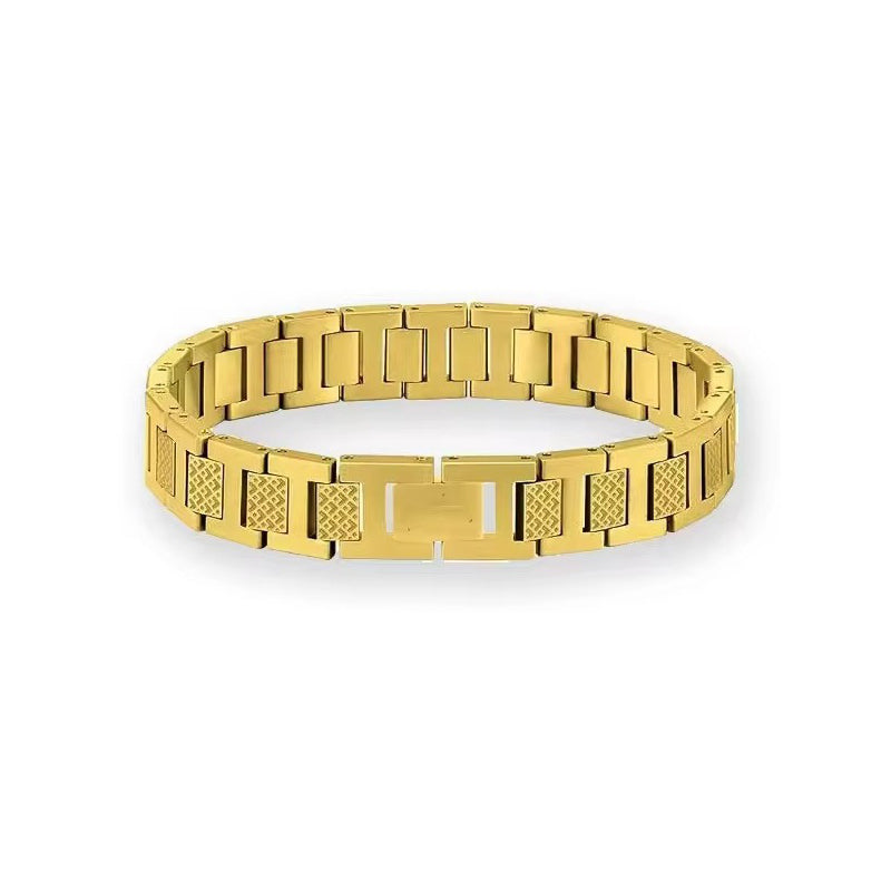 📢📢50% OFF !! ⏰Unisex Stainless Steel Textured Link Bracelet