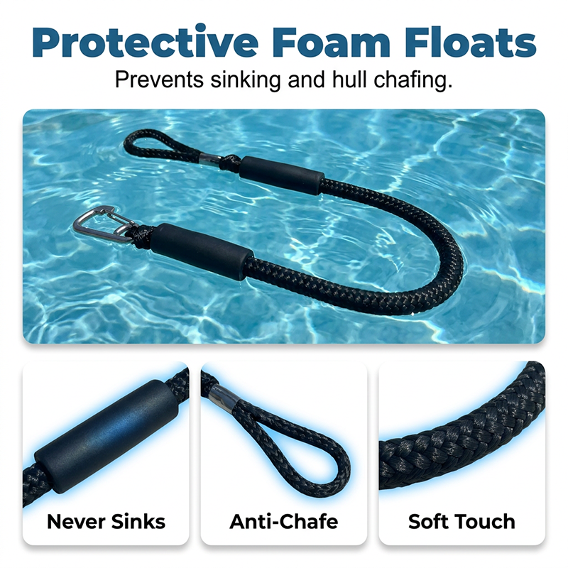 Bungee Dock Line with Stainless Steel Clip