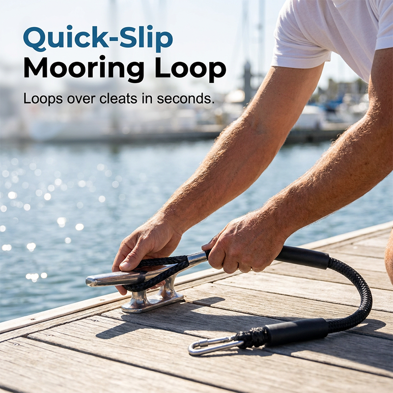 Bungee Dock Line with Stainless Steel Clip