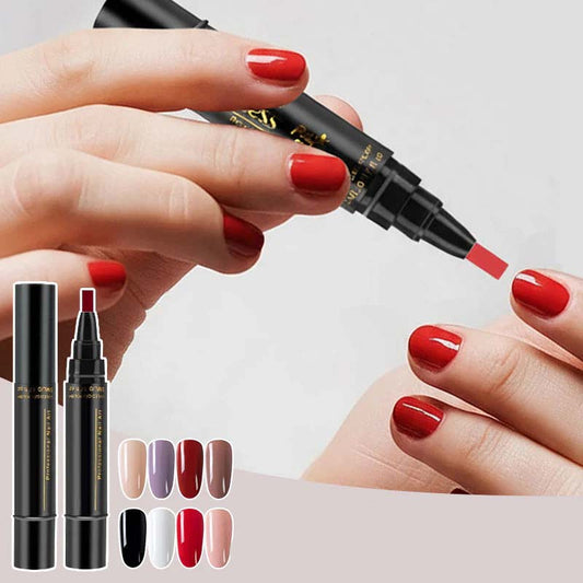 💅 3 In 1 Gel Nail Polish Pen Base Color Top Coat Long Lasting Salon Manicure✨