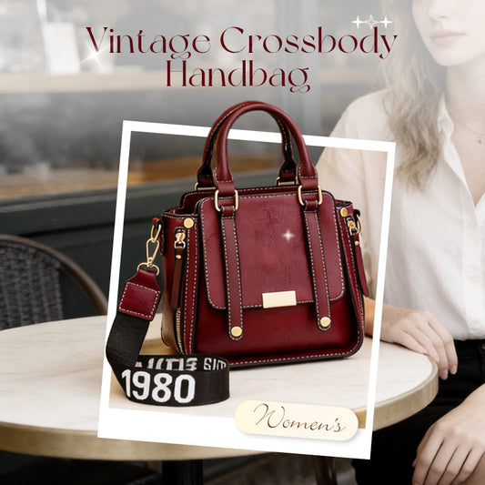 🎉55K+ Sold 👜 Retro Vintage Crossbody Bag for Women, Soft PU Leather, Adjustable Wide Comfort Strap, Daily Versatile Handbag