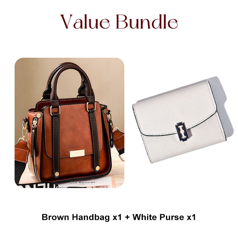 🎉55K+ Sold 👜 Retro Vintage Crossbody Bag for Women, Soft PU Leather, Adjustable Wide Comfort Strap, Daily Versatile Handbag