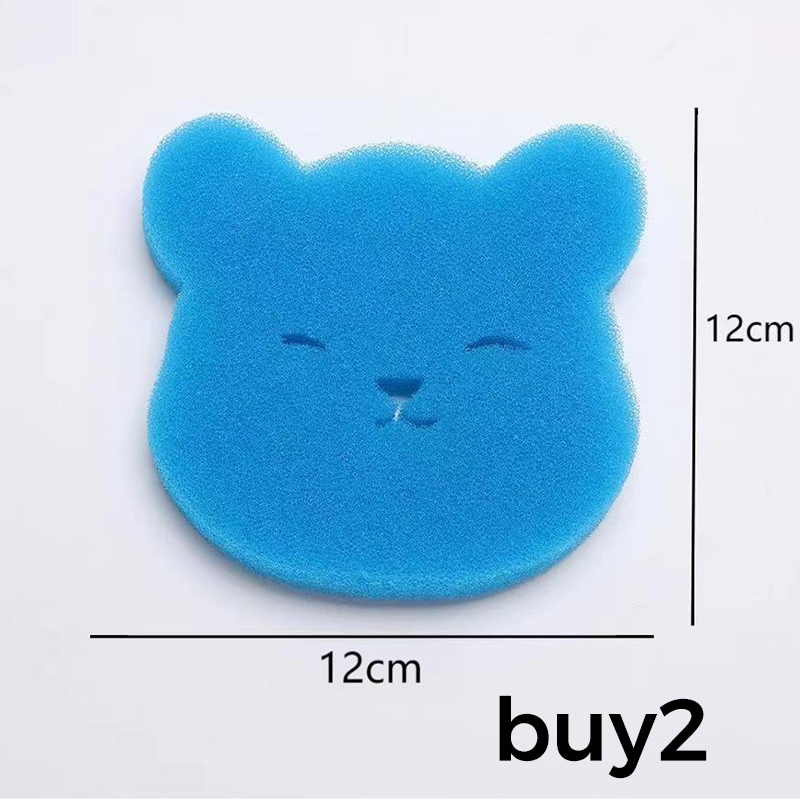 ✨2026 New 🐻 Cute Bear Reusable Pet Hair Remover Pad, Wet & Dry Use Laundry Fur Trap for Household