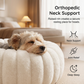 🐾 50% OFF NOW! 🛏️ Ultra-Soft Round Calming Cat & Dog Bed – Raised Rim, Cozy Plush & Orthopedic Support for Restful Sleep ✨