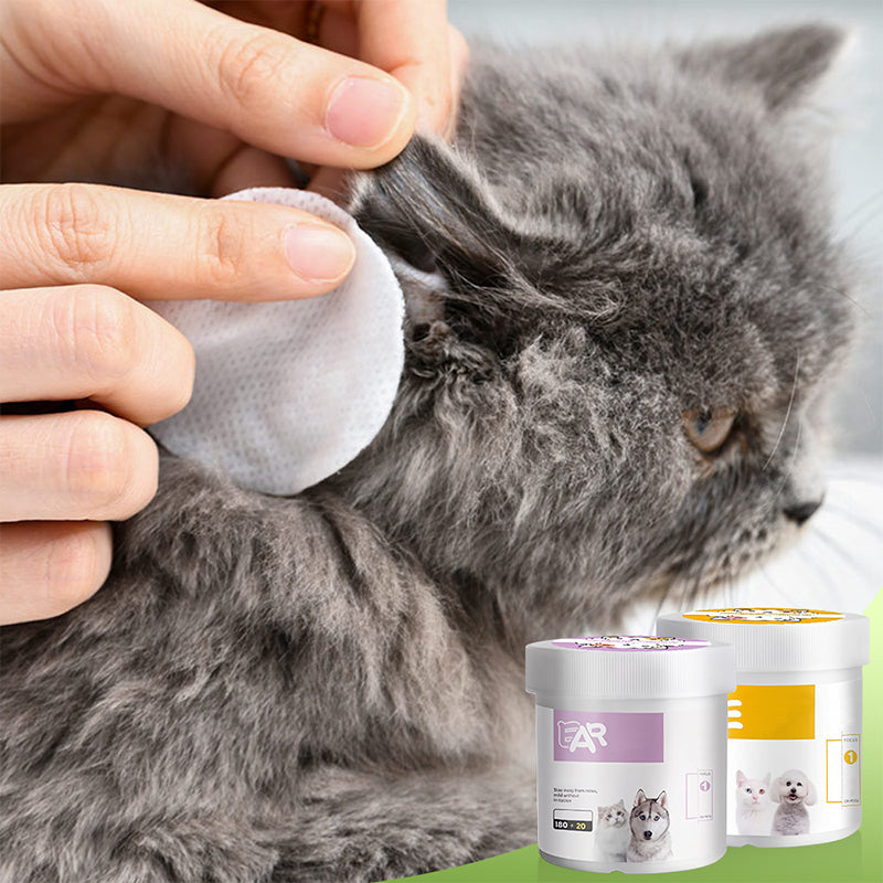 🎉55K+ Sold 🐾 Natural Plant-Based Pet Eye & Ear Wipes, Aloe Gentle Tear Stain Remover for Dogs & Cats