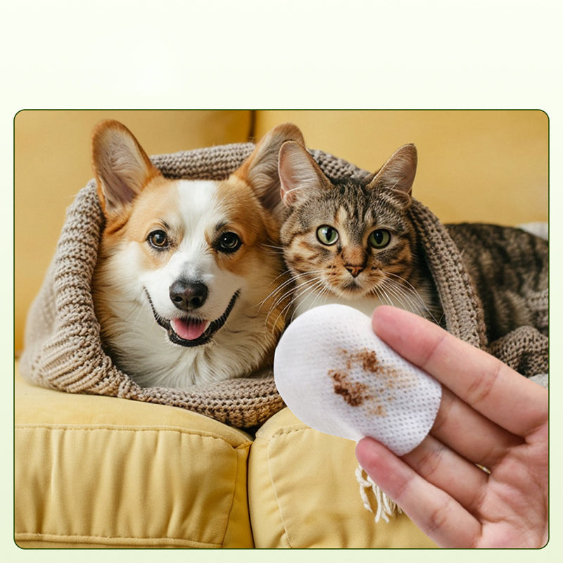 🎉55K+ Sold 🐾 Natural Plant-Based Pet Eye & Ear Wipes, Aloe Gentle Tear Stain Remover for Dogs & Cats