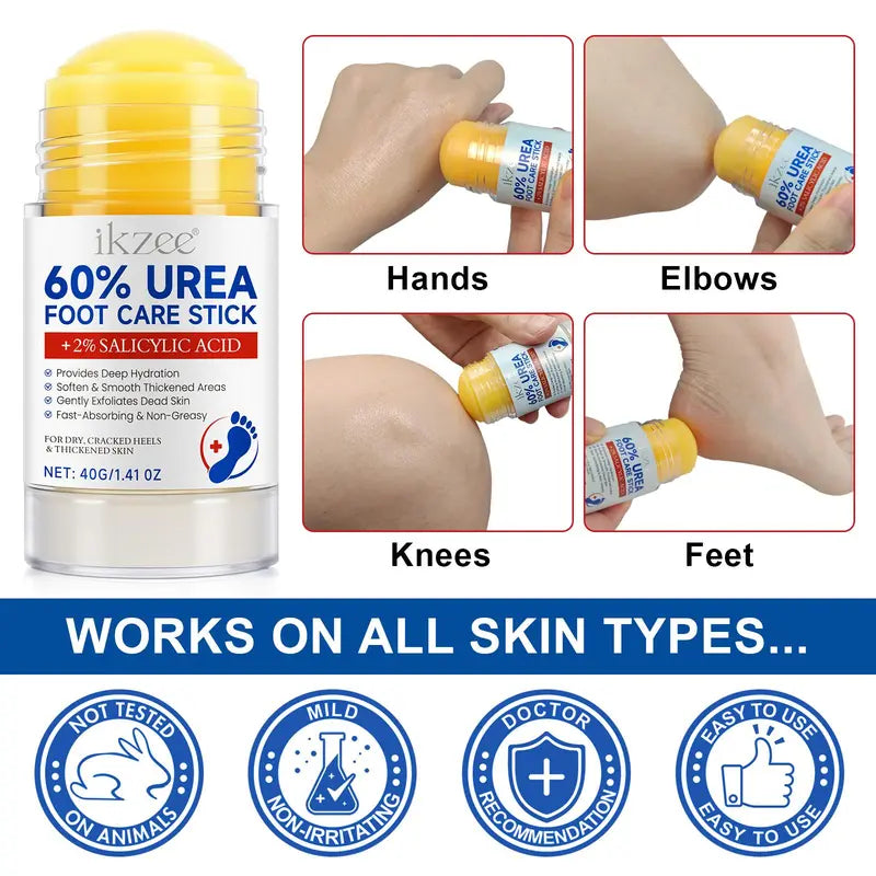 🎉42K+ Sold 🦶 Urea Foot Care Stick, Intensive Moisturizing Balm for Dry Cracked Heels & Dead Skin