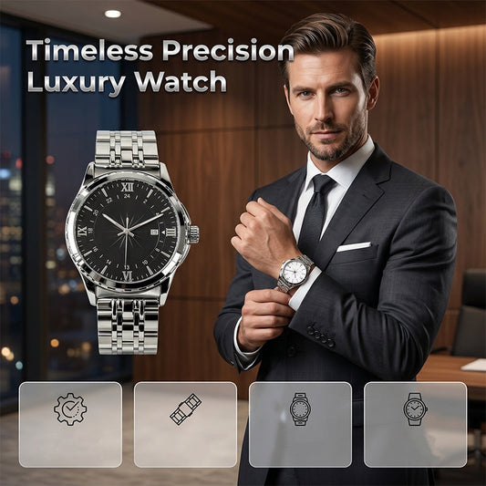 🎉 2026 Sale — Over 35,000 Sold! 💞 Classic Men's Elegant Quartz Watch – Timeless Sophistication 🌸
