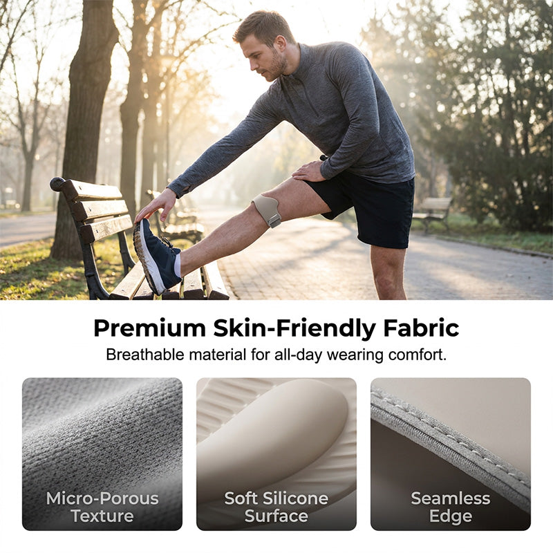 🎉42K+ Sold 🦵 Adjustable Patella Tendon Support Strap, 3D Silicone Cushion Knee Brace for Running Sports