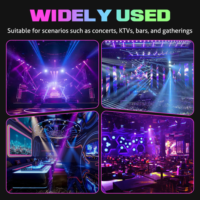 🎉40K+ Sold 💡 Multi-Beam LED Atmosphere Light, 6-Arm Bee Eye Stage Light DMX Sound Activated Party Lighting